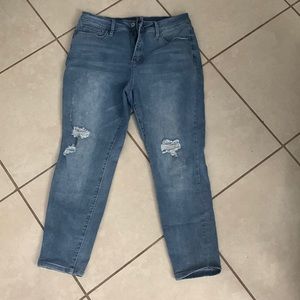 High rise skinny jeans